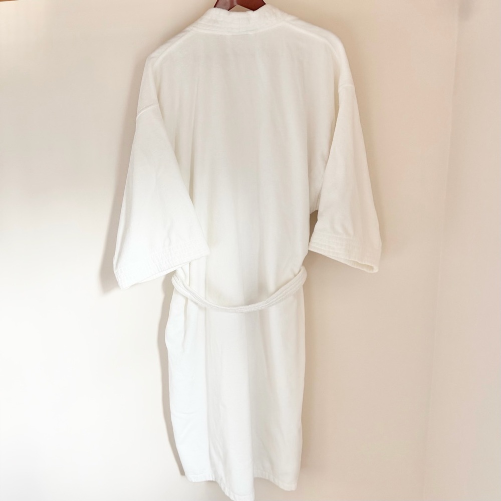 Princess Cruises Long Robe Tie Belt Cotton One Size Embroidered White Comfy - Picture 9 of 12